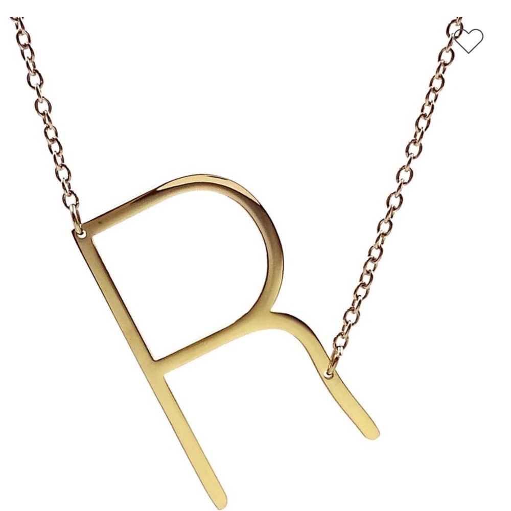 Savvy Cie 14K Gold Plated Initial R Neckla…
